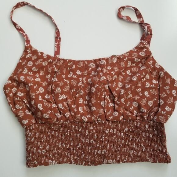 Women’s  Boho Crop Tank Top Brown size Medium - Picture 5 of 6